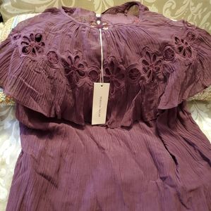 NWT Rebecca Taylor Pinwheel top. Size 2. Plum
